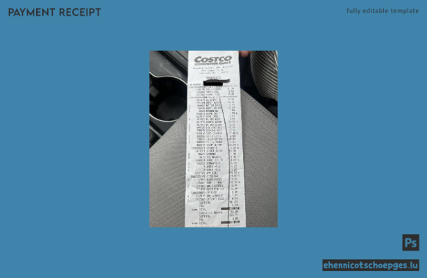 Beispiel einer Zahlungsbestätigung von Costco Wholesale in den USA (Vorschau)